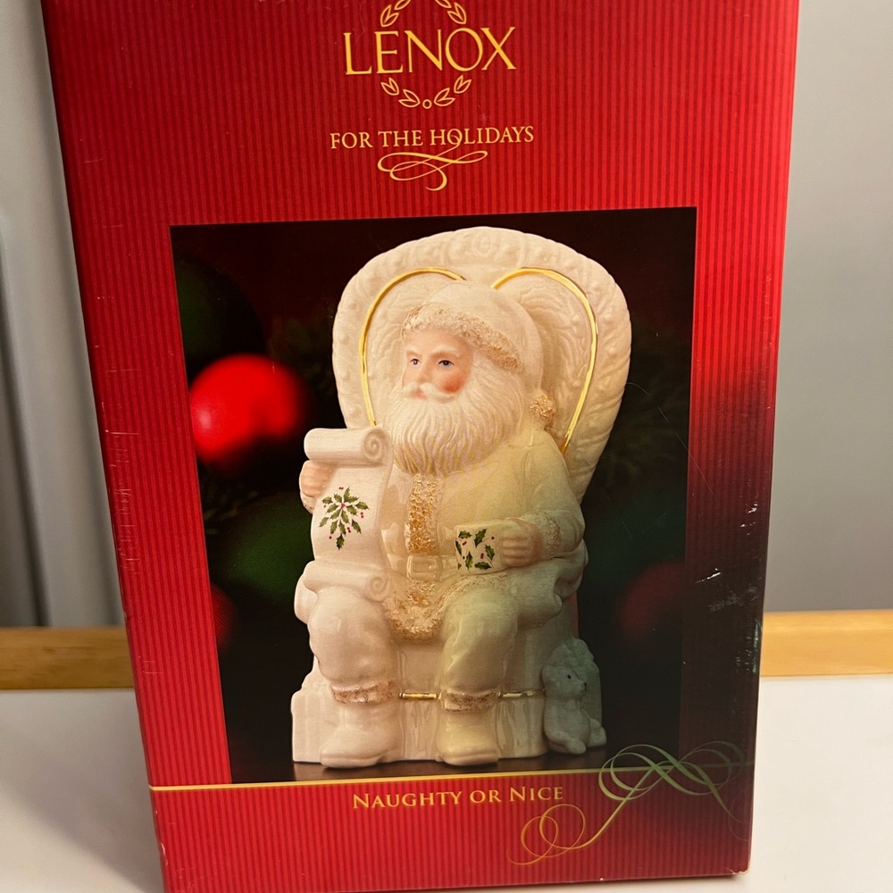 NEW Lenox Naughty or Nice Santa Figurine
